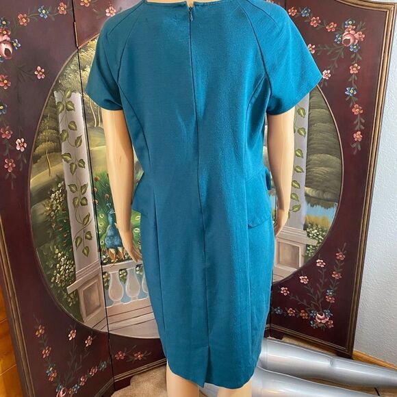 Mossimo Stretch Knit Blue Sheath Dress Large - Picture 4 of 6